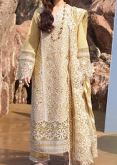 Grace Z-(S1344)- Stitched Embroidered 3pc Lawn Dress With Embroidered Chiffon Dupatta.