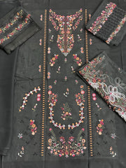 Grace S1468 - Embroidered 3pc Lawn Dress With Embroidered Chiffon Dupatta.