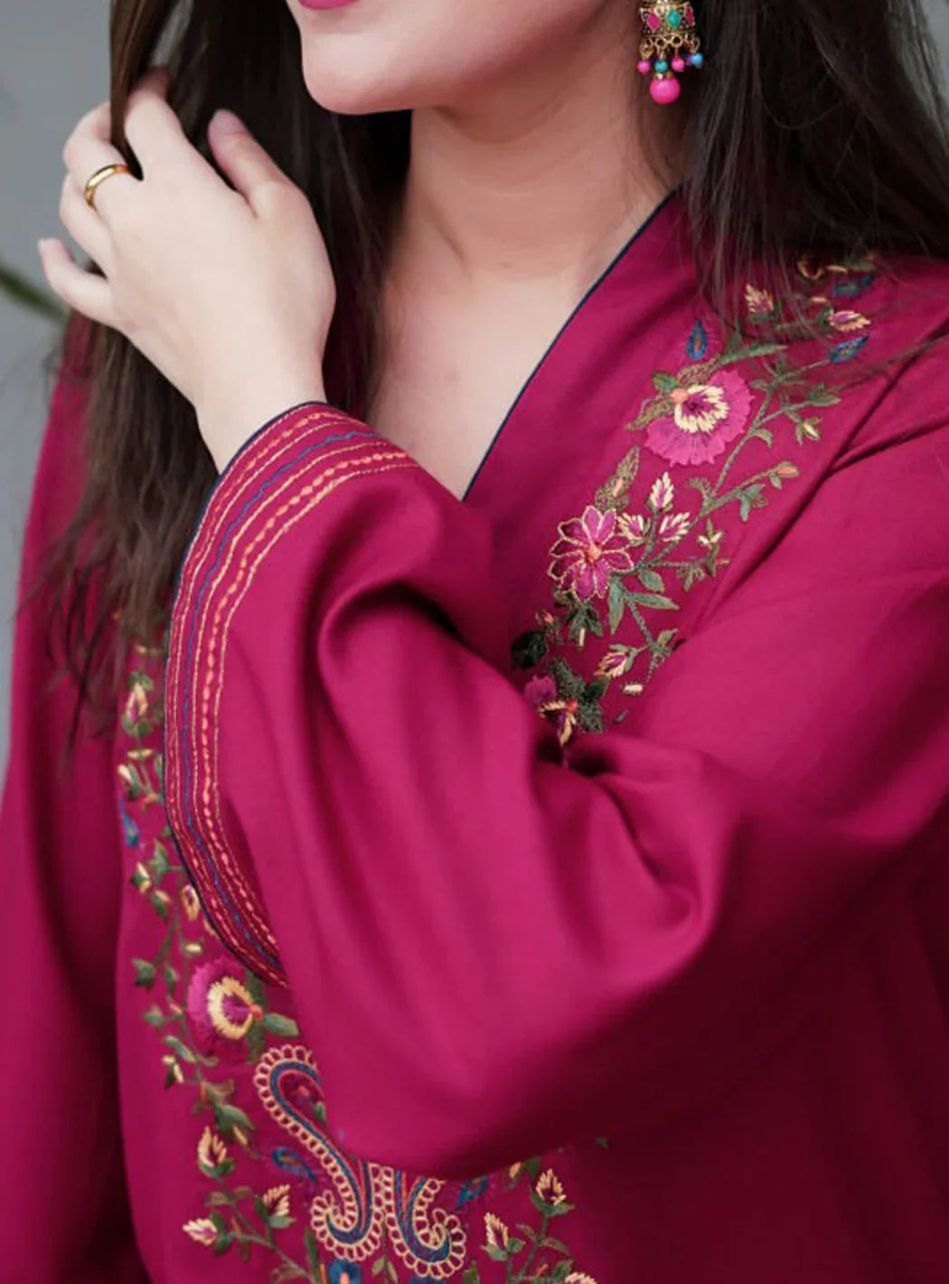 Grace Z-(S592)- Stitched Embroidered 2PC Lawn Dress.