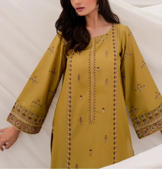 Grace S1187-Embroidered 3pc Lawn Dress With Printed Munar Dupatta.