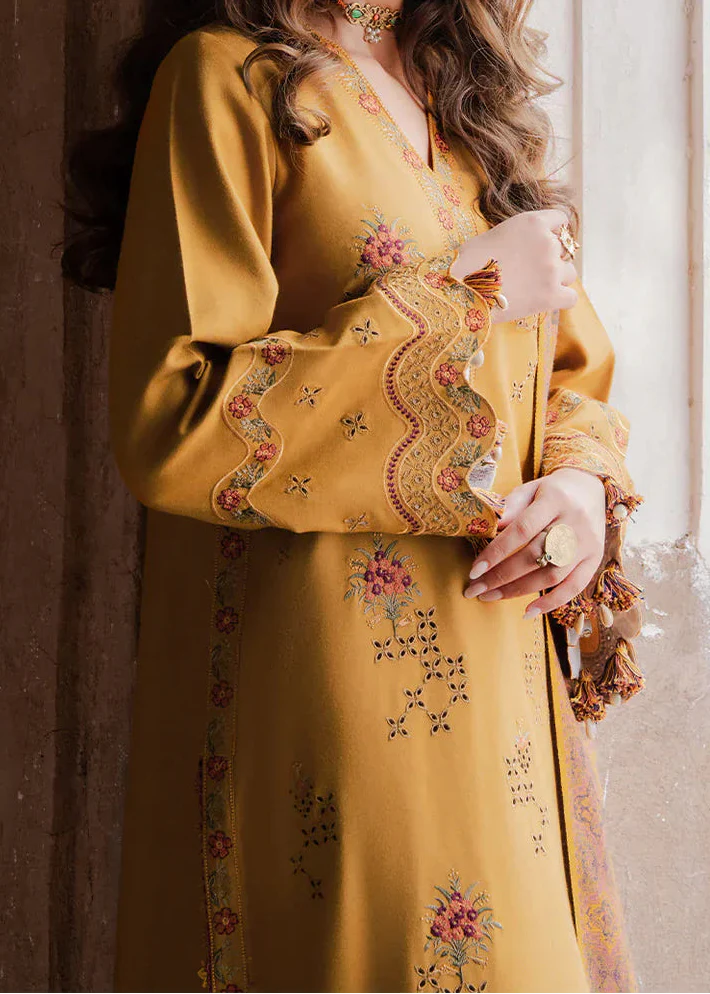 Grace W865-Embroidered 3pc Chikankari Marina Dress With Printed Shawl.