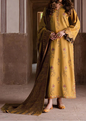 Grace W865-Embroidered 3pc Chikankari Marina Dress With Printed Shawl.