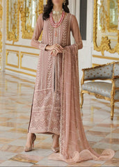 PASTEL PINK– Embroidered Chiffon Unstitched 3Pc Suit.