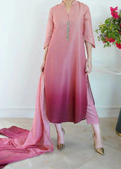 Grace W696- Digital Printed 3pc Silk dress With Digital Printed Silk  Dupatta.