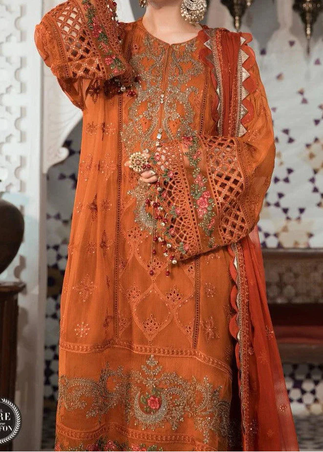 Grace W778 - Embroidered Sequence 3pc Marina Dress With Embroidered Sequence Chiffon Dupatta.