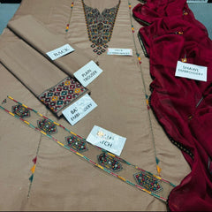 Grace S956-Embroidered Sequence 3PC Lawn Dress With Embroidered Chiffon Dupatta.