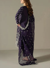 Grace S1223-Embroidered 3pc Lawn Dress With Embroidered Organza Dupatta.