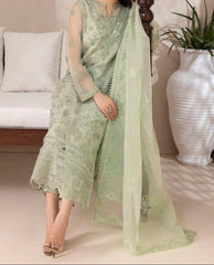 Grace S1473-Embroidered 3pc Organza Dress With Embroidered Organza Duppata.