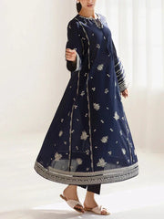 Grace Z-(W493)- Stitched Embroidered 2Pc Marina Dress.