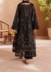 Grace Z-(S1468) - Stitched Embroidered 3pc Lawn Dress With Embroidered Chiffon Dupatta.