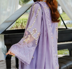 Grace S1516 - Embroidered 3pc Lawn Dress With Embroidered Chiffon Dupatta.