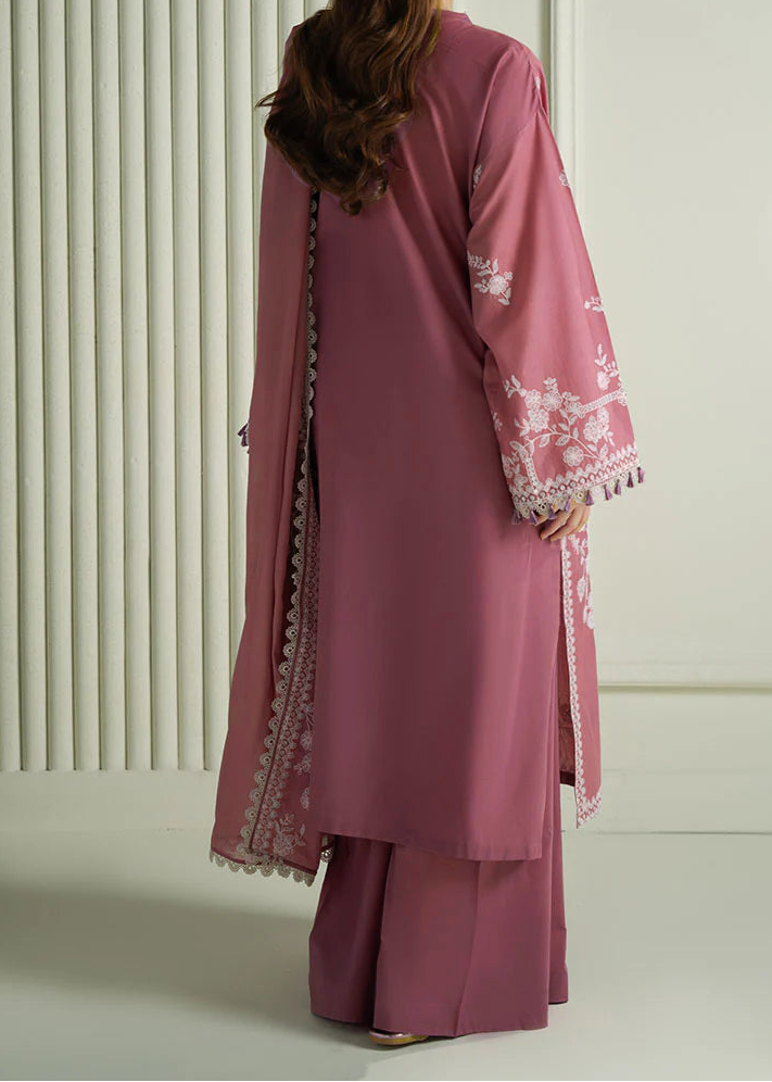 Grace W800-Embroidered 3pc Marina Dress With Embroidered Chiffon Dupatta.