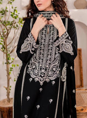 Grace W201-Embroidered 3pc marina dress with Embroidered marina shawl.