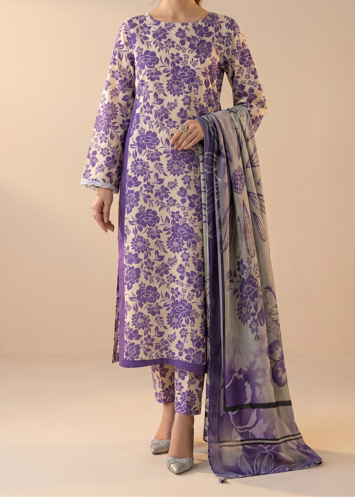 Grace S1421- Digital Printed 3pc Lawn Dress With Printed Lawn Dupatta