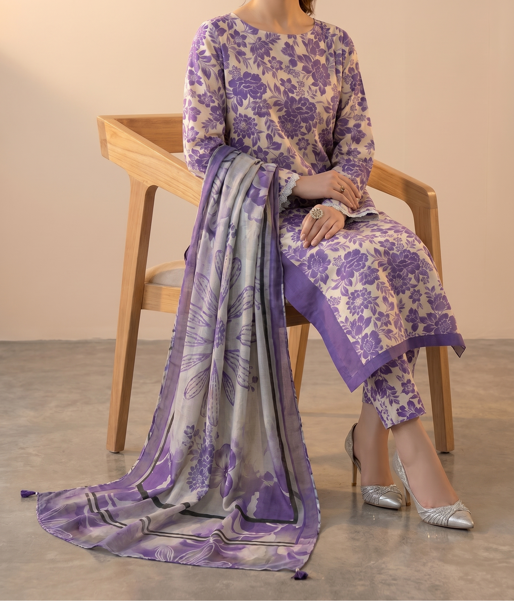 Grace S1421- Digital Printed 3pc Lawn Dress With Printed Lawn Dupatta