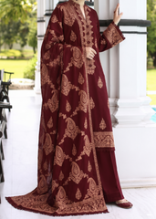 Grace W1039-Embroidered 3pc Marina Dress With Embroidered Marina Shawl.