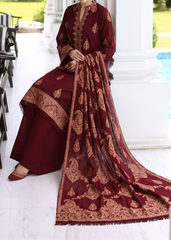 Grace W1039-Embroidered 3pc Marina Dress With Embroidered Marina Shawl.