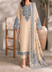 Grace W1072 - Embroidered 3pc Marina Dress With Printed Shawl.
