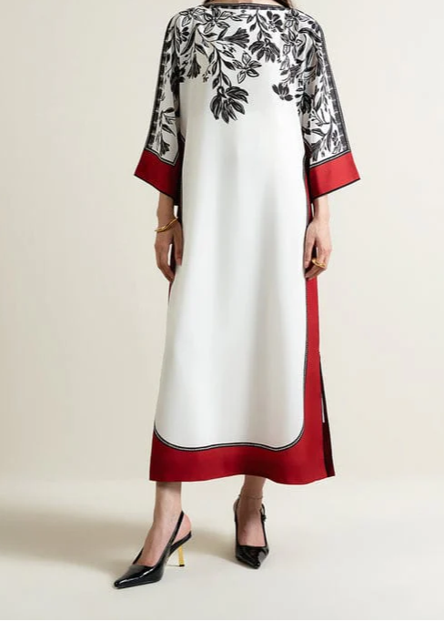 Grace W700 - Digital Printed 3pc Silk dress With Digital Printed Silk  Dupatta.