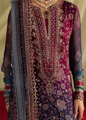 Grace Z-(S1297) - Stitched Printed & Embroidered 3pc Lawn Dress With Embroidered Sequence Chiffon Dupatta.