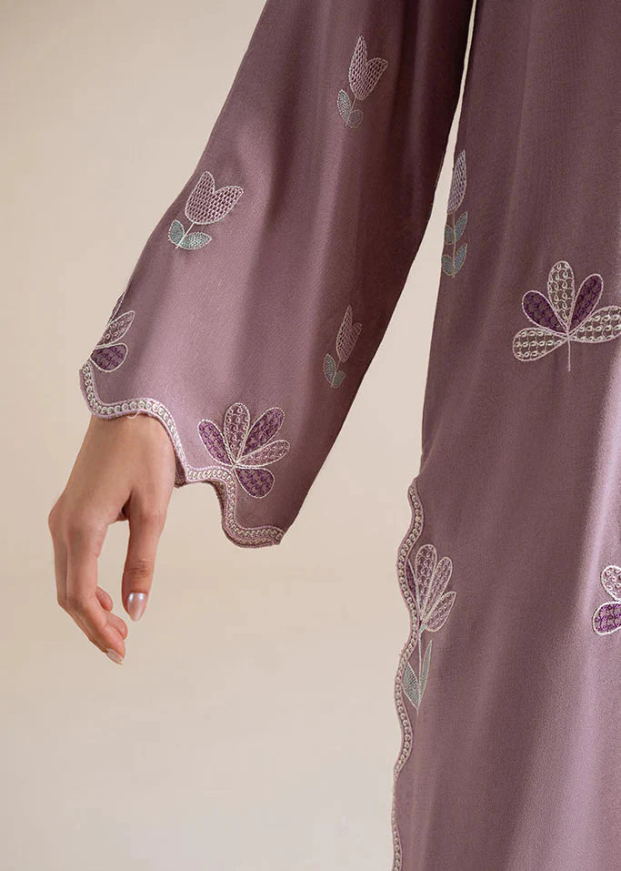 Grace S1505-Embroidered 3pc Lawn Dress With Embroidered Khadi Net Dupatta.