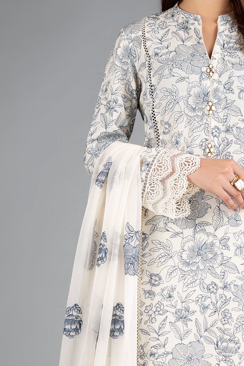 Grace W99 - Embroidered 2pc linen dress