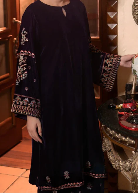 Grace W997-Embroidered 2pc Velvet Dress.