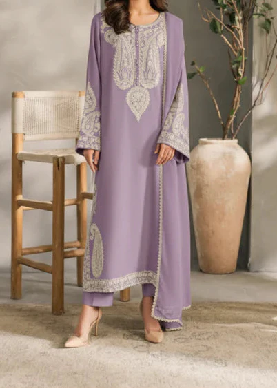 Grace S1391 - Embroidered 3pc Lawn Dress With Dyed Chiffon Dupatta.