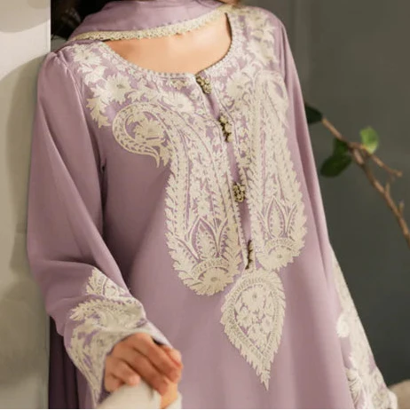 Grace S1391 - Embroidered 3pc Lawn Dress With Dyed Chiffon Dupatta.