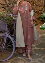 Grace S1436-Embroidered 3pc Lawn Dress With Printed Lawn Dupatta.