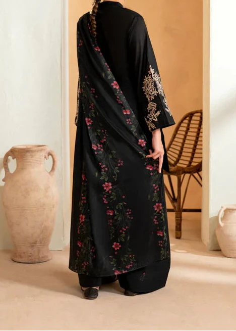 Grace W844-Embroidered 3pc Marina Dress With Printed Shawl.