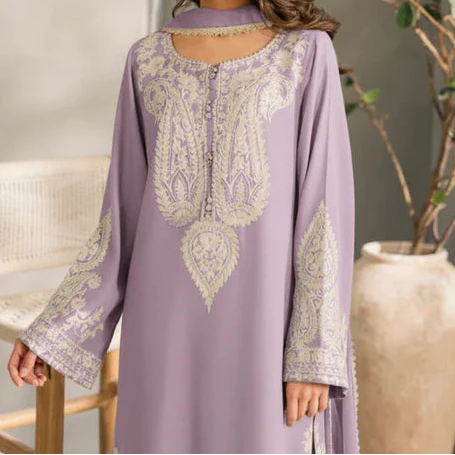 Grace S1391 - Embroidered 3pc Lawn Dress With Dyed Chiffon Dupatta.