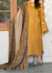 Grace W1124 - Embroidered 3pc Marina Dress With Printed Shawl.