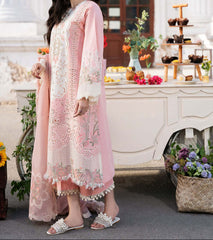 Grace S1272-Embroidered 3pc CHIKANKARI Lawn Dress With Embroidered Organza Dupatta.