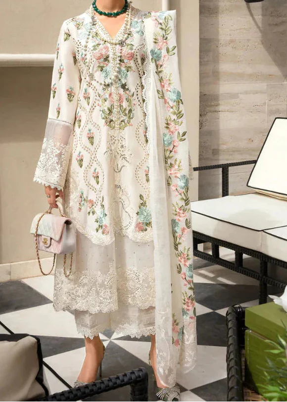 Grace S1315-Embroidered 3pc Lawn Dress With Embroidered Organza Dupatta.