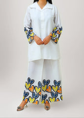 CS-109 FLORA- STITCHED 2PC PRINTED CO-ORD SET.