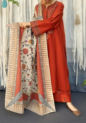 Grace S1169-Embroidered 3pc Lawn dress with Printed Munar Dupatta.