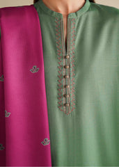 Grace Z-(S1290)- Stitched Embroidered 3pc Lawn Dress With Printed Lawn Dupatta.