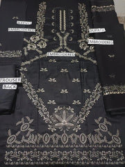 Grace W737-Embroidered 3pc Marina Dress With Printed Munar Dupatta.