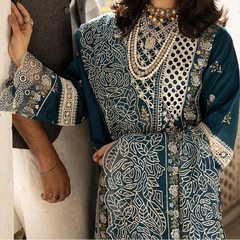 Grace S1545 - Embroidered 3pc Lawn Dress With Printed Lawn Dupatta.