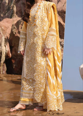 Grace Z-(S1344)- Stitched Embroidered 3pc Lawn Dress With Embroidered Chiffon Dupatta.