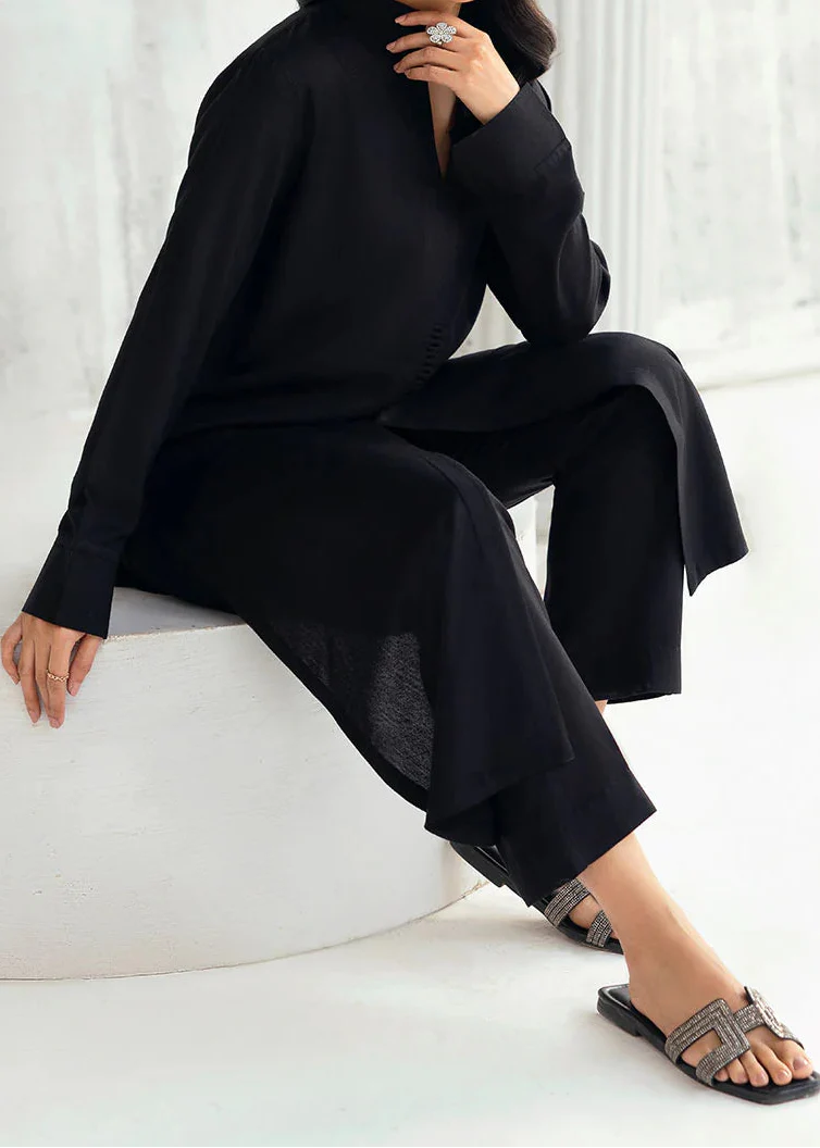 C-S 026- STITCHED 2PC DHANAK CO-ORD SET.