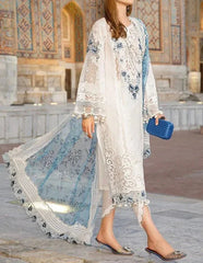 Grace S670 -Shifli Embroidered in Laser cutwork 3pc lawn dress with Embroidered organza dupatta.