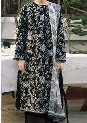 Grace W742-Embroidered 3pc Marina Dress With Printed Shawl.